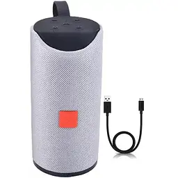 Портативна Bluetooth колонка TG-113 бездротова переносна колонка з вологозахистом бумбокс Сіра - мініатюра 2