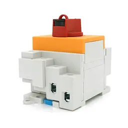 Поворотний вимикач з фіксатором, YRO YRDS1DB/N32/4, під DIN рейку, 1000V, 32A, 4P, Grey/Orange - мініатюра 3