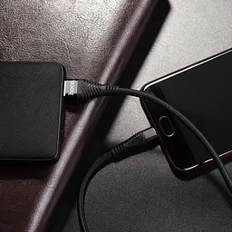 USB Cable Hoco U53 4A Flash MicroUSB Black 1.2m - мініатюра 5