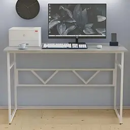 Стіл письмовий Раян Ferrum-decor 750x1200x600 Білий метал ДСП Бетон 32 мм (FRD-106481)