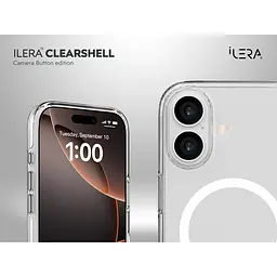 Чохол iLera ClearShell Camera Button with MagSafe для Apple iPhone 17 Transparent (ILHsCLCaB17) [150425] - мініатюра 7