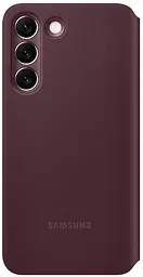 Оригінальний чохол книжка для Samsung Galaxy S22 Plus Smart Clear View Cover Burgundy EF-ZS906CEEGRU SM-906 - мініатюра 4