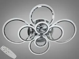 Люстра стельова LED Diasha A8022/8HR Ring, 175W, 3200K-6500K, акрил, сучасний стиль з пультом управління