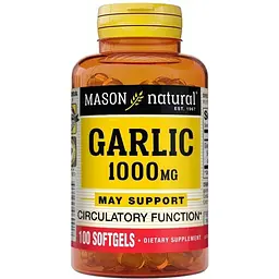 Натуральна добавка Mason Natural Garlic Oil 1000 mg, 100 капсул