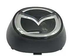 Емблема решітки Mazda CX-5 (2017-2021р) чорна+хром 160х141 мм під склом - мініатюра 2