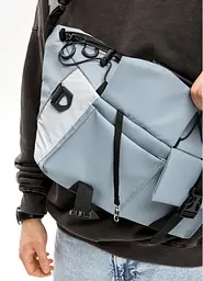 Чоловіча cумка-бананка під ноутбук Sambag Urban Pro блакитна 46 × 26 см (51411210m) - мініатюра 5