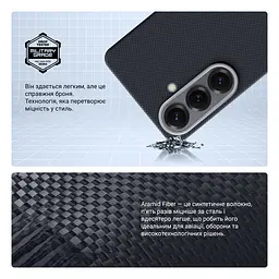 Чехол ArmorStandart BlackIcon Aramid Plain MagCase для Samsung S25 Black (ARM90162) - мініатюра 4