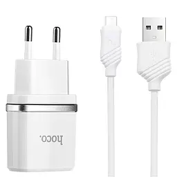 Зарядний пристрій Hoco C12 набір із кабелем micro 2 USB-порти