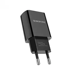 Зарядний пристрій Borofone BA20A Sharp 1 USB 2.1A блок чорний - мініатюра 2