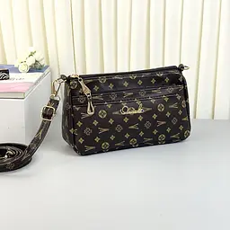 Сумка жіноча крос-боді Italian Bags Orical Print 24x7x14 см Коричневий (id_1107) - мініатюра 2