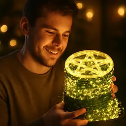 Гірлянда ROSA Мішура 30 метрів 400LED на пульті Тепло Білий (47723-712_518) - миниатюра 4
