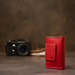 Шкіряна візитниця Grande Pelle 11412 червоний - мініатюра 9