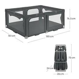 Манеж Lionelo Florence Easy Fold Grey Graphite (LO-FLORENCE EASY FOLD GREY GRAPHITE) - мініатюра 5