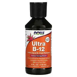 NOW Вітамін B-12 у Трьох Біоактивних Формах - 118 мл