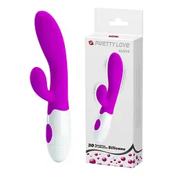 Вібратор Pretty Love Alvis Vibrator Purple з товстим кліторальним відростком, 20х3.3 см фіолетовий - мініатюра 9