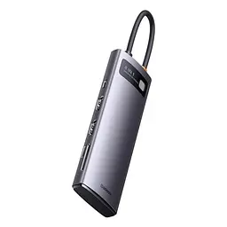 Хаб перехідник 8-в-1 Baseus Metal Gleam адаптер док-станція WKWG050113 - мініатюра 4
