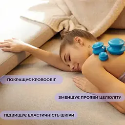 Набір гумових банок для вакуумного масажу 4 штуки сині (88730001) - мініатюра 8