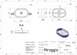 Умивальник Miraggio Rome mirasoft 0001113, Білий матовий - мініатюра 4