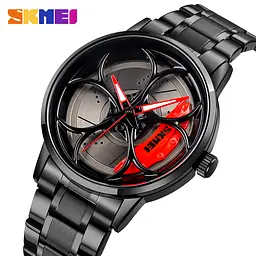 Наручний годинник чоловічий 1990B Black-Red Skmei acs0030424 - мініатюра 2