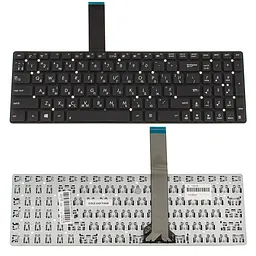 Клавіатура для ноутбука ASUS (K55, K75A, K75VD, K75VJ, K75VM, U57) ukr, black, без фрему