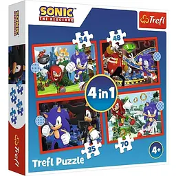 Пазли Trefl (4в1) Sonic Пригоди Соніка 34625 Різнокольоровий