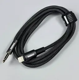Кабель Remax CB08 3.5mm Mini Jack - Lightninig 1.2m Cable Grey - мініатюра 4
