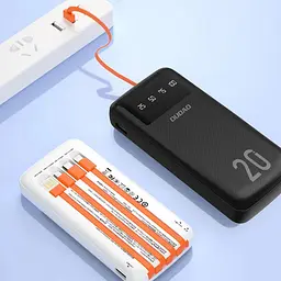 УМБ Dudao 20000mAh K6Pro+ 10W USB-A,USB-C In/Out,with USB-C/Lightning/MicroUSB/USB-A cables Black - мініатюра 5
