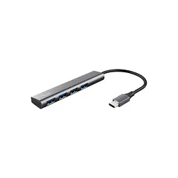 Концентратор Halyx Type-C to 4-Port USB-A 3.2 Grey Trust (24948_TRUST) - мініатюра 1
