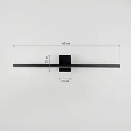 Світлодіодне видовжене бра у чорному металевому корпусі 60х7,5х9 см Line F Арт. C24/600 BK - мініатюра 5