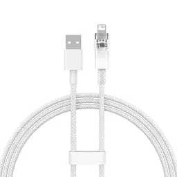 Кабель Baseus Explorer Series Fast Charging Cable with Smart Temperature Control Cable USB to Lightning 2.4A 1m CATS010002 White - мініатюра 2