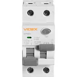 Диференційний автомат Videx Resist АС 2п 30мА 6кА 32А (VF-RS6-DA2AC32) - мініатюра 2