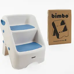 Підставка для ніг дитяча на дві сходинки BM-85603 Bimbo 32*30*37 см. розкладні синій колір - мініатюра 3