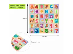 Панель стінова 3D STICKER WALL 700 * 1400 * 4мм Абетка (2шт) SW-00002352 - мініатюра 6