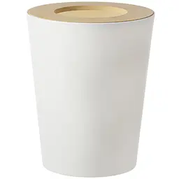 Відро для сміття МВМ My Home Scandinavia 22.8х28 см біле (BIN-20 9L WHITE/WOOD)