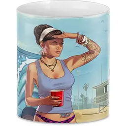 Кухоль GeekLand GTA ГТА на пляжі GT.02.27 330 мл білий - мініатюра 3