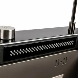 Кухонна мийка 75x45D PVD сіра Platinum Handmade Водоспад, Нержавіюча сталь - мініатюра 7