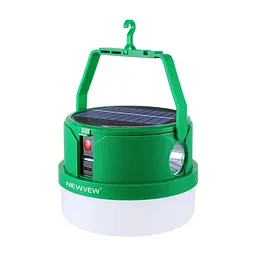 Ліхтар NEWVEW NV-E972 50W Solar Panel 2400mAh Green (NWVW-NV-E972-GN)