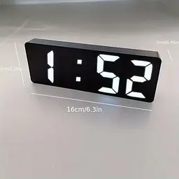 LED настільний електронний годинник / Bеликий дисплей / USB живлення / Black - мініатюра 2