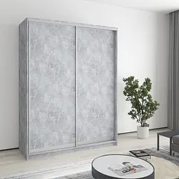 Шафа-купе дводверна MebelStar Комбо AL 2ДСП 160x45x210 см Бетон (MBS-2691)