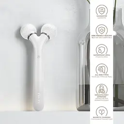 Електронний звуковий ролик для обличчя GESKE Sonic Facial Roller 4 в 1 білий - мініатюра 5