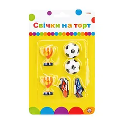 Свічка Maxi Футбол 6 шт на торт (MX624032)
