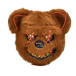 Маска тварина Halloween світло плюш в асортименті MK5753