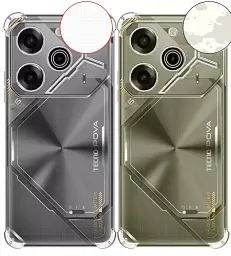 Чохол до мобільного телефона BeCover Anti-Shock Tecno POVA 6 (LI7) Clear (712784) - мініатюра 3