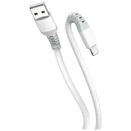 Дата кабель USB 2.0 AM to Lightning 1.0m 3A liquid silicone white ColorWay (CW-CBUL093-WT) - мініатюра 3