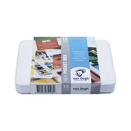 Набір акварельних фарб Van Gogh Pocket Box 12 кювет + пензлик Royal Talens (8712079341107)