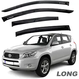 Дефлектори вікон вітрові для Toyota Rav 4 Long USA 2006-2013 Скотч 3M Voron Glass