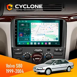 Штатна магнітола Volvo S80 1999-2004 Cyclone C9-013 4x64 DSP 4G Cyclone (НФ-00007517)