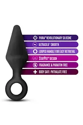 Анальна пробка Anal Adventures Platinum Loop Plug Large 13.3 см (чорний) - мініатюра 4