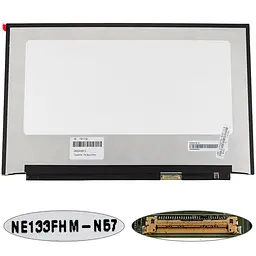 Матрица 13.3 NE133FHM-N57 (1920*1080 30pin(eDP 400cd/m2 IPS)) LED SLIM(без планок и проушин) глянец разъем справа снизу)
