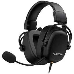 Ігрові навушники з мікрофоном Hator HTA910B Hypergang 2 Black - мініатюра 2